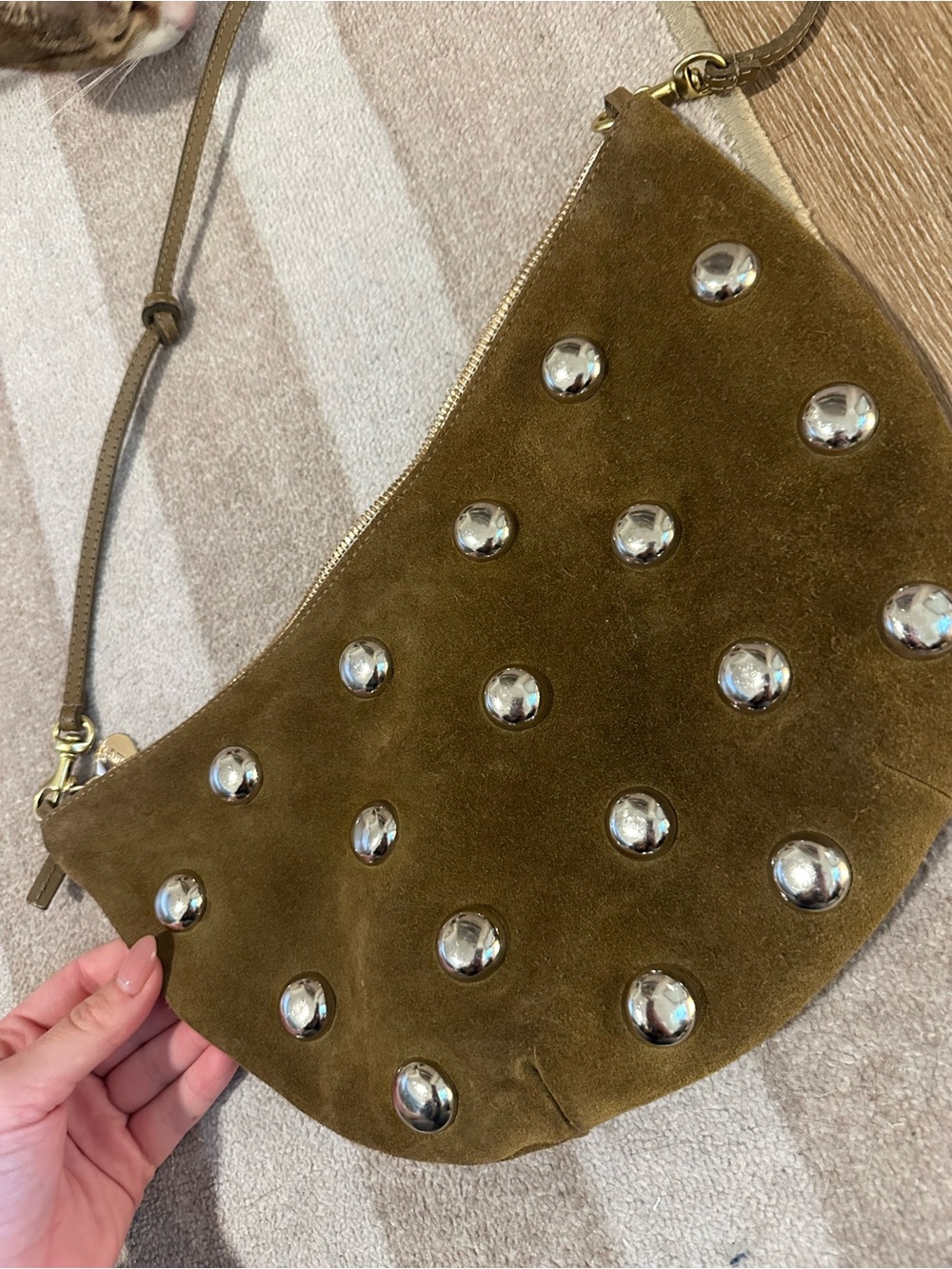 Clare V Lune Studded Shoulder Bag - Picture 6 of 11